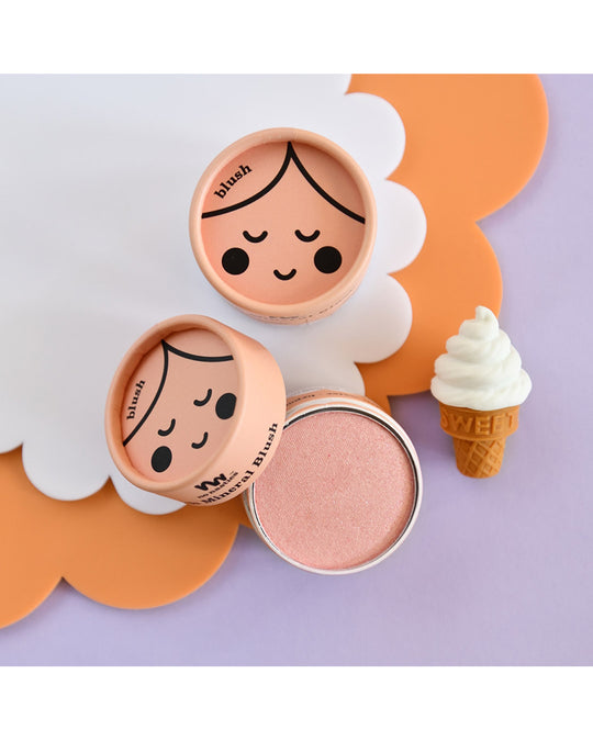 No Nasties Kids Eco Natural Pressed Eyeshadow & Blush - Peach Blush