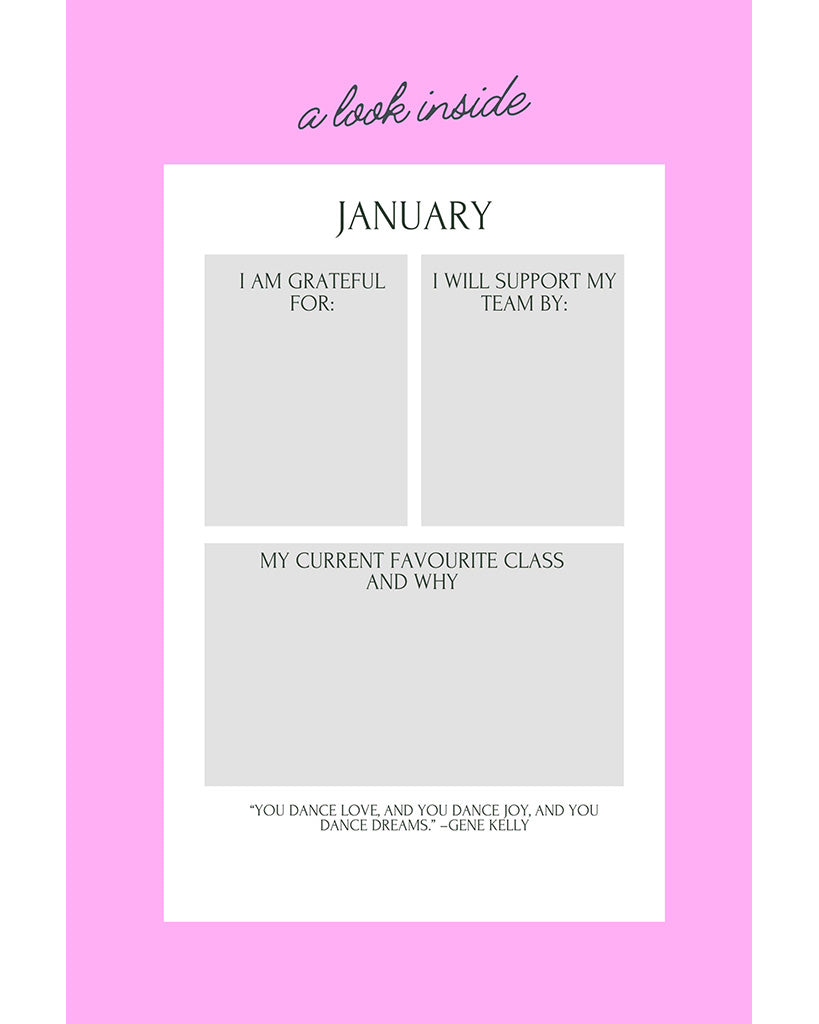 Notebooks For Dancers Dance Goals Workbook