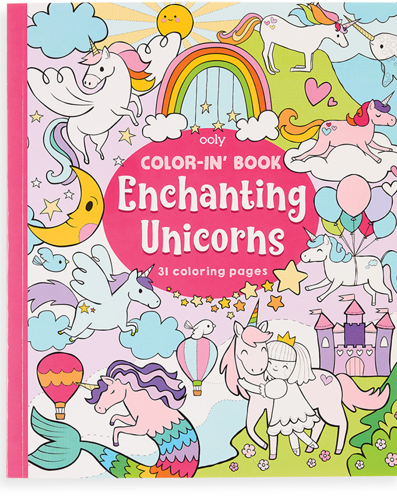 Ooly Colour-In' Colouring Book - Enchanting Unicorns