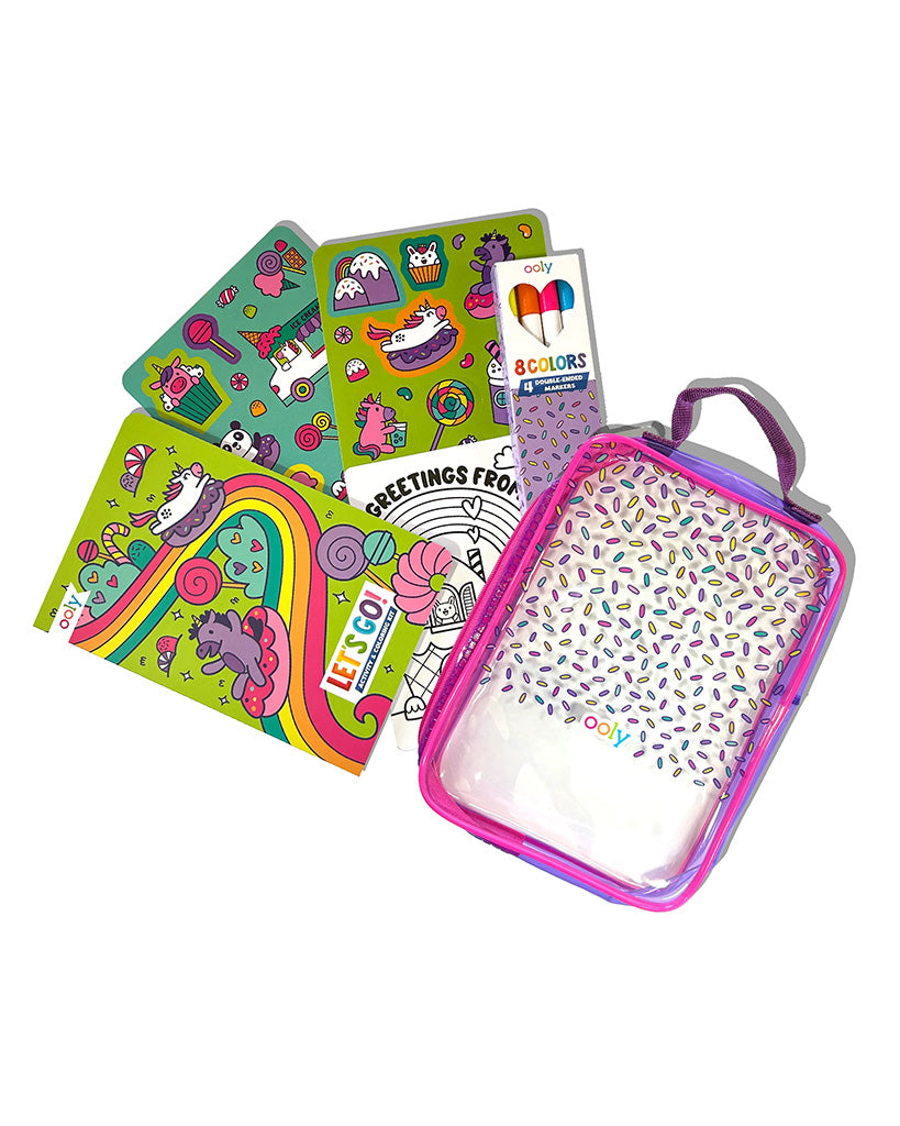 Ooly Let's Go Activity & Colouring Kit - Unicorn Candy