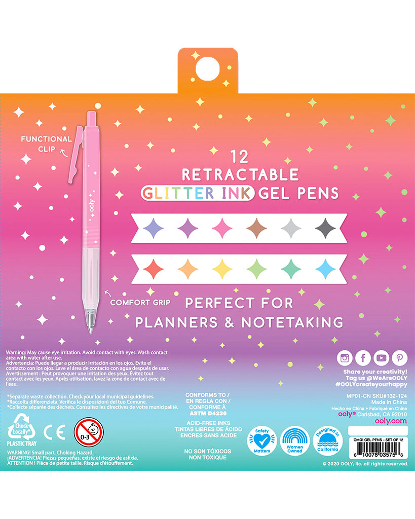 Ooly Oh My Glitter Retractable Glitter Ink Gel Pens