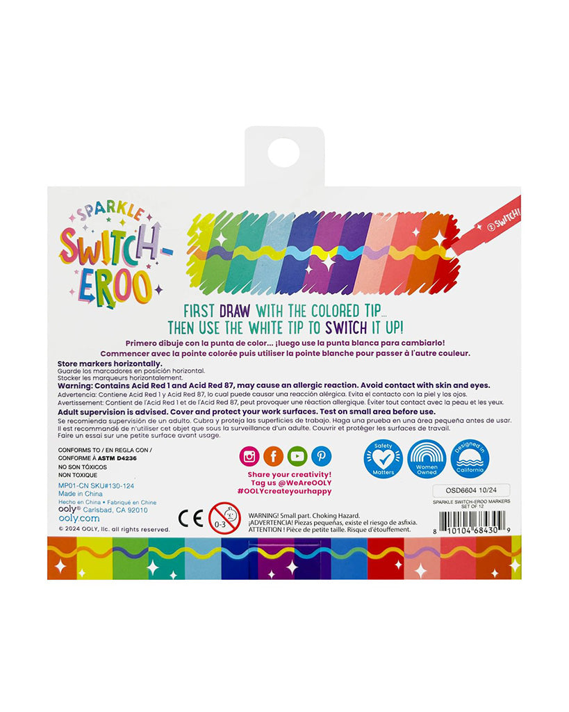 Ooly Switch-eroo! Sparkle Glittery Colour-Changing Markers