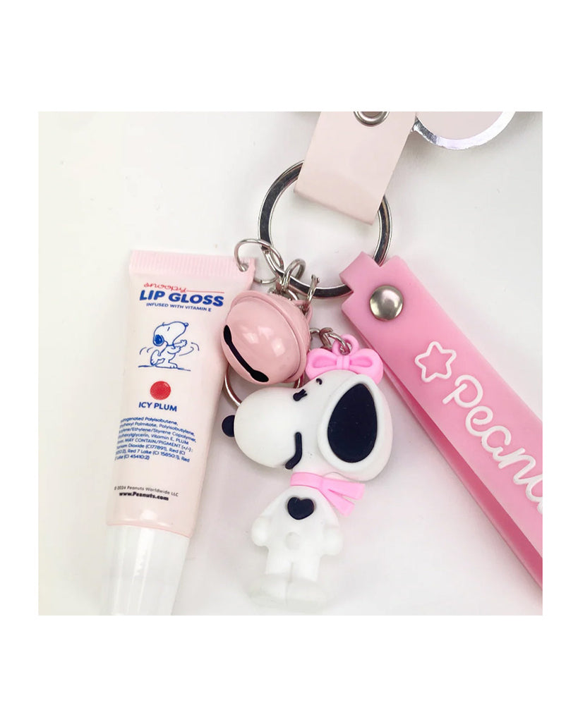 Pineapple Beauty Celavi Icy Plum Snoopy Lip Gloss with Keychain