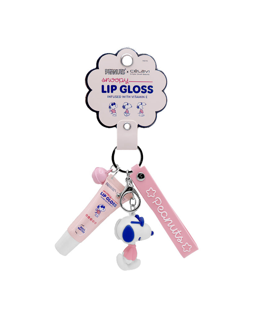 Pineapple Beauty Celavi Shea Butter Snoopy Lip Gloss with Keychain