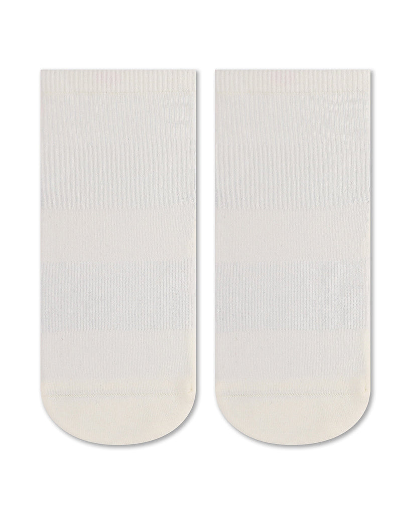 Pointe Studio Heart Ankle Grip Sock - Womens - White