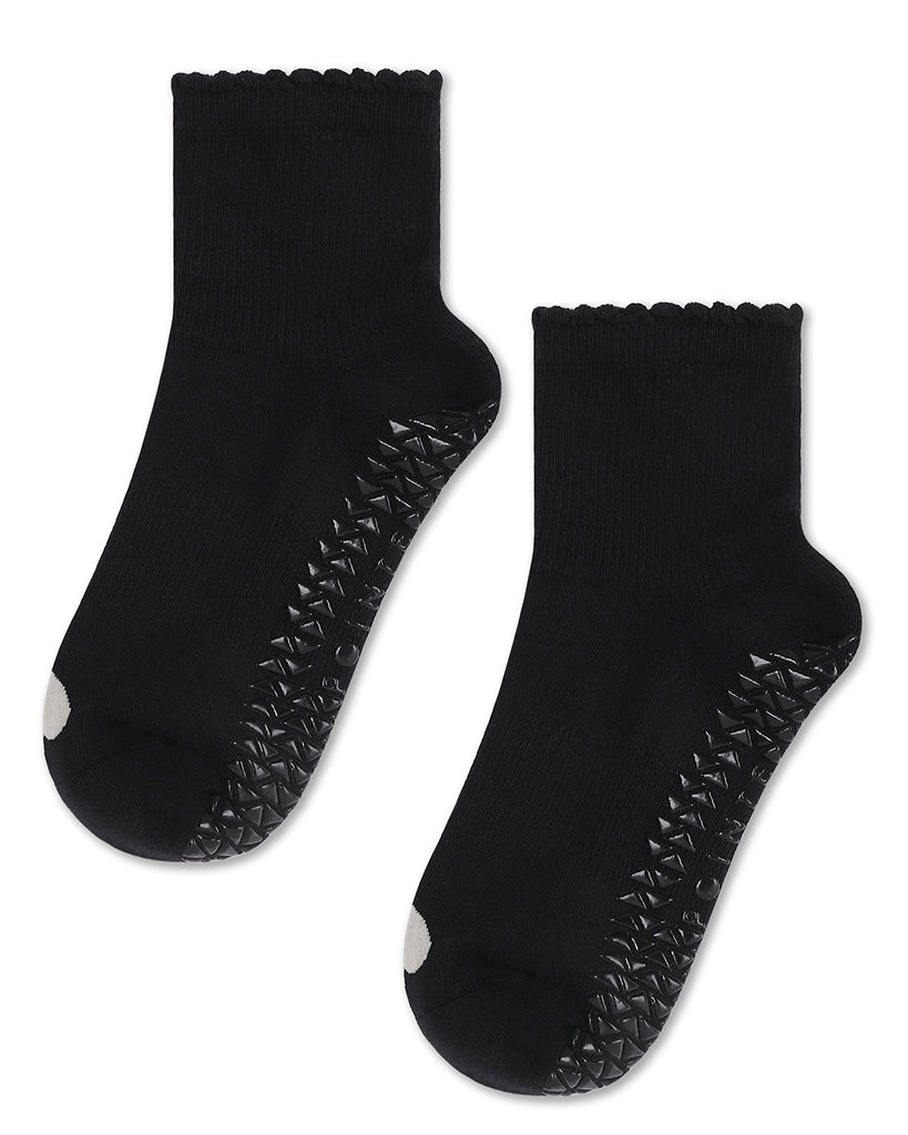 Pointe Studio Love Ankle Grip Sock - Womens - Black