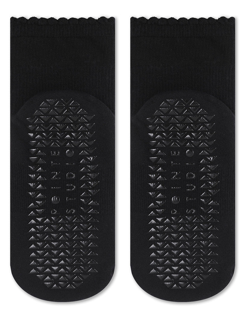 Pointe Studio Love Ankle Grip Sock - Womens - Black