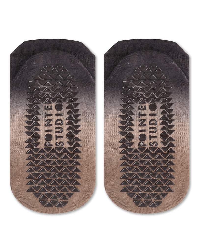 Pointe Studio Wyatt Full Foot Grip Sock - Womens - Chocolate Ombre