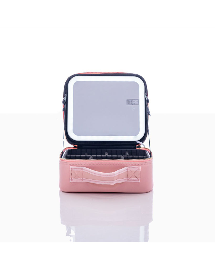 Rac n Roll Cosmetic Bag with LED Mirror - Pink