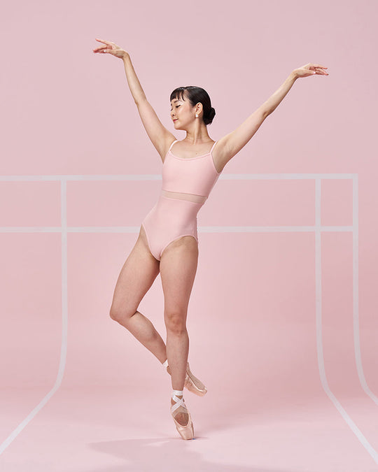 Sonata Emma Mesh Cutout Cross Back Camisole Leotard - PL2503 Womens