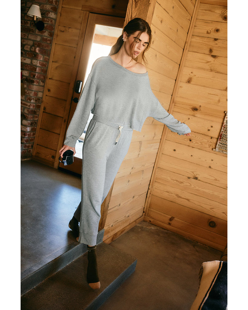 Spiritual Gangster Bella Sweatshirt - CWSW012 - Womens - Heather Grey