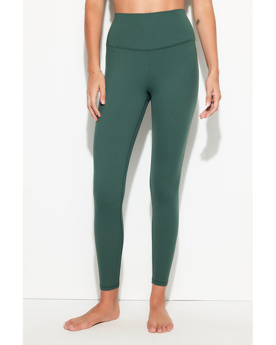Spiritual Gangster Lotus 7/8 Seamless Legging - SWLG001 - Womens - Retro Green