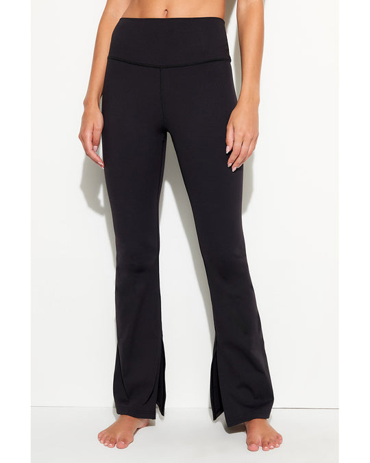 Spiritual Gangster Olympia Slit Pant - SWLG008 - Womens - Black