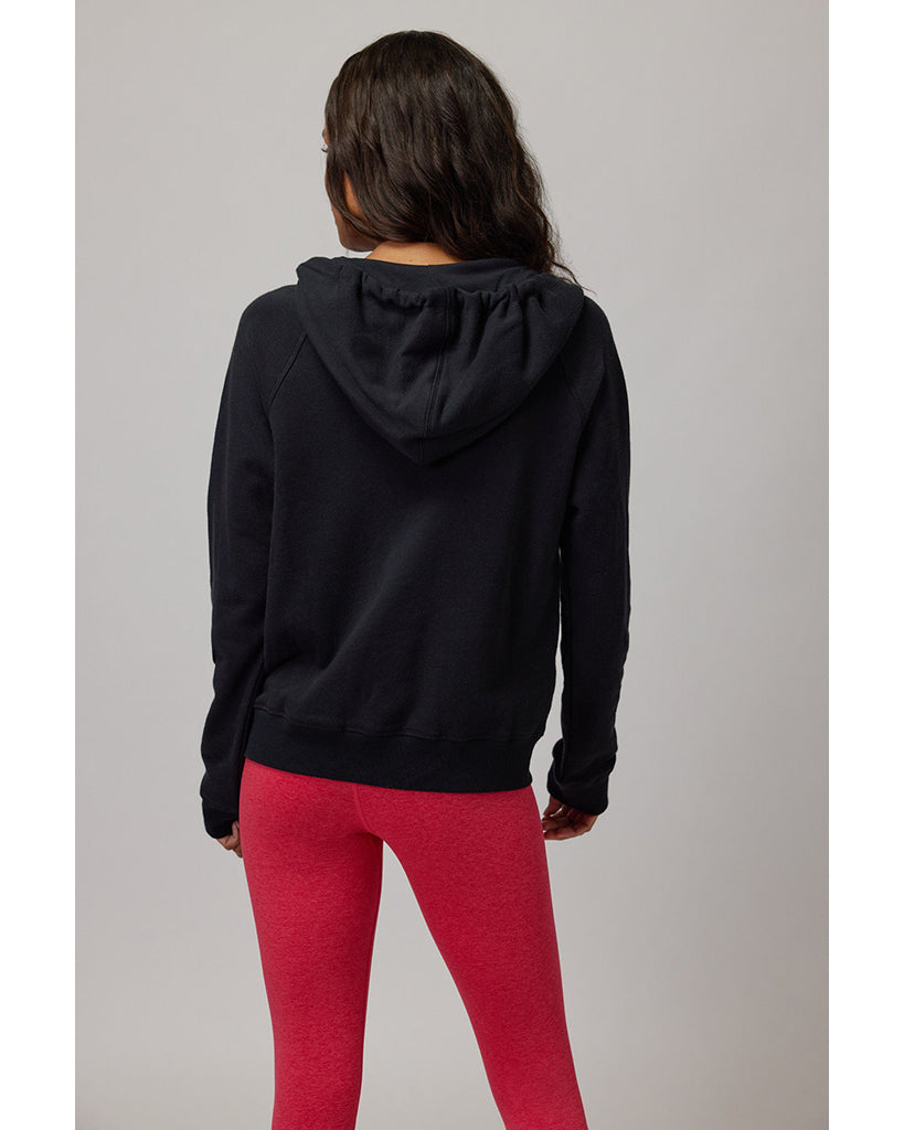 Spiritual Gangster SG Raglan Zip Hoodie - Womens - Black