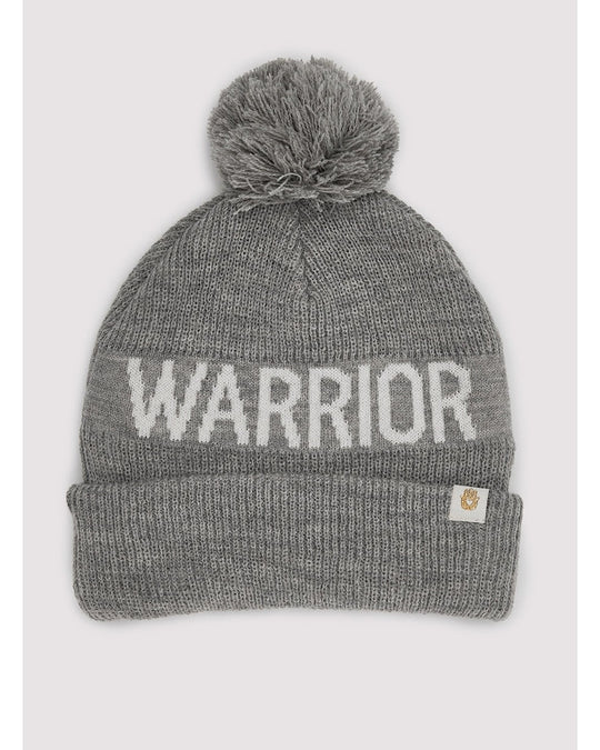 Spiritual Gangster Warrior Pom Pom Beanie - Womens - Heather Grey