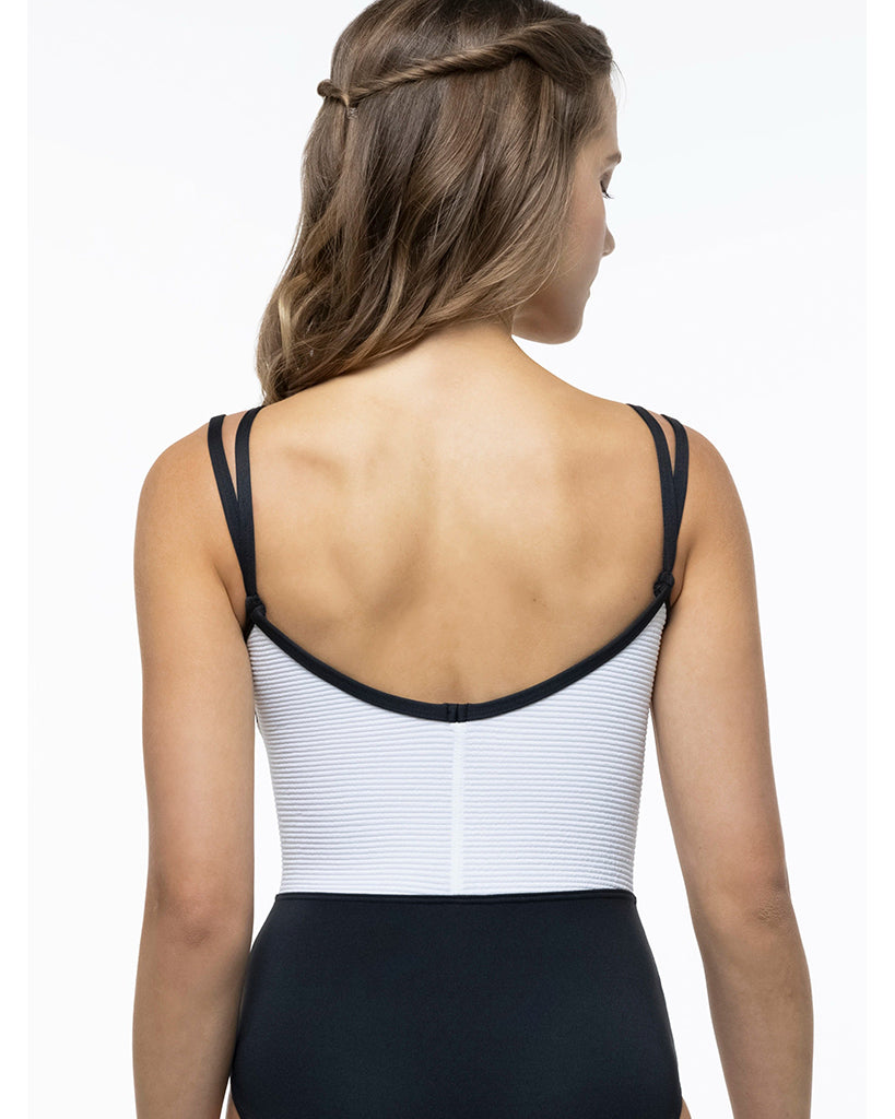 Suffolk Oxford Collection Double-Strap Textured Detail Camisole Leotard - 2770 Womens