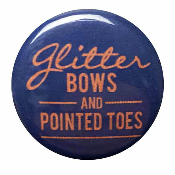 Sugar and Bruno Glitter Bows Button - B1257