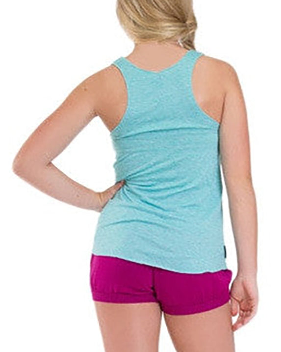 Sugar and Bruno J&#39;adore Racerback Tank Top - D7482 Womens - Heather Aqua