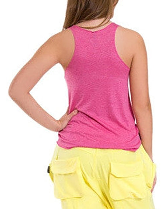 Sugar and Bruno Once Upon A Dream Racerback Tank Top - D7439 Womens - Pink