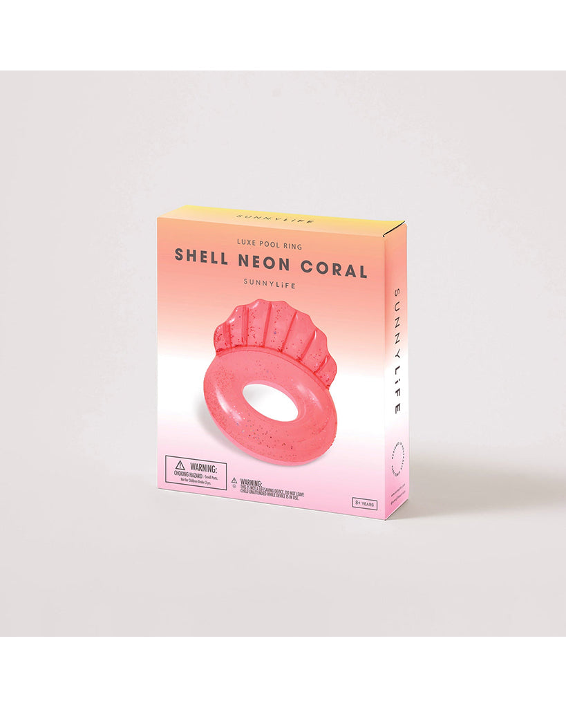 Sunnylife Luxe Pool Ring Neon Coral