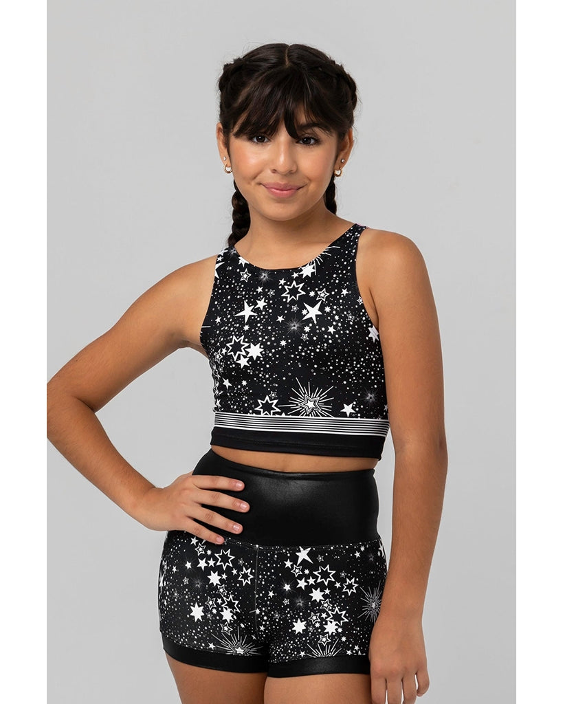 Sylvia P Fast Lane Cropped Singlet Top - Girls - Stars