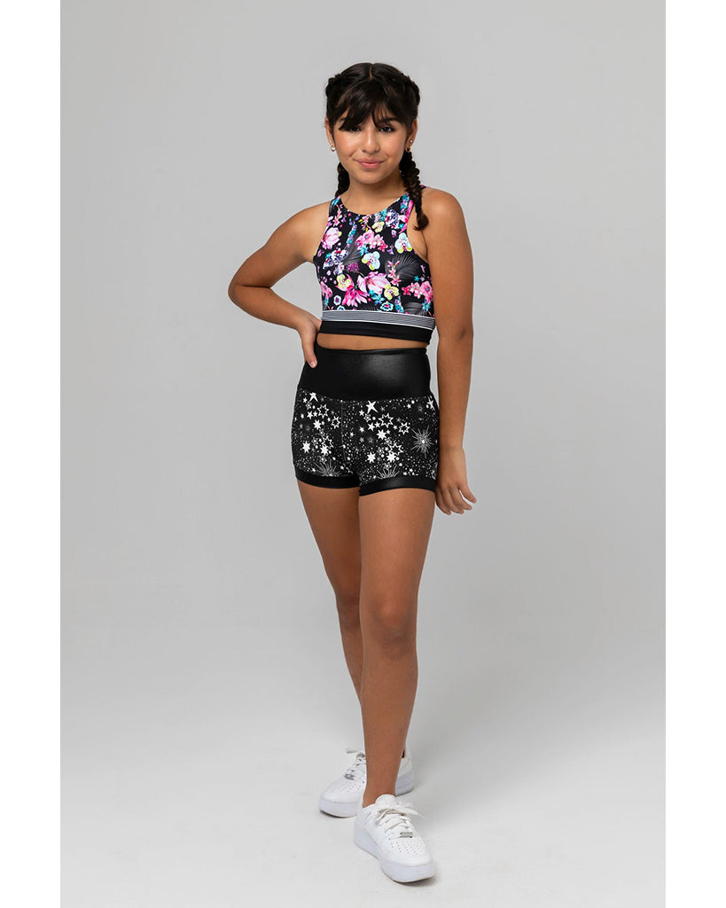 Sylvia P Fast Lane Cropped Singlet Top - Girls - Stars