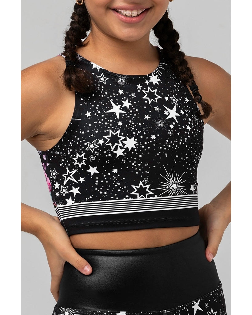 Sylvia P Fast Lane Cropped Singlet Top - Girls - Stars