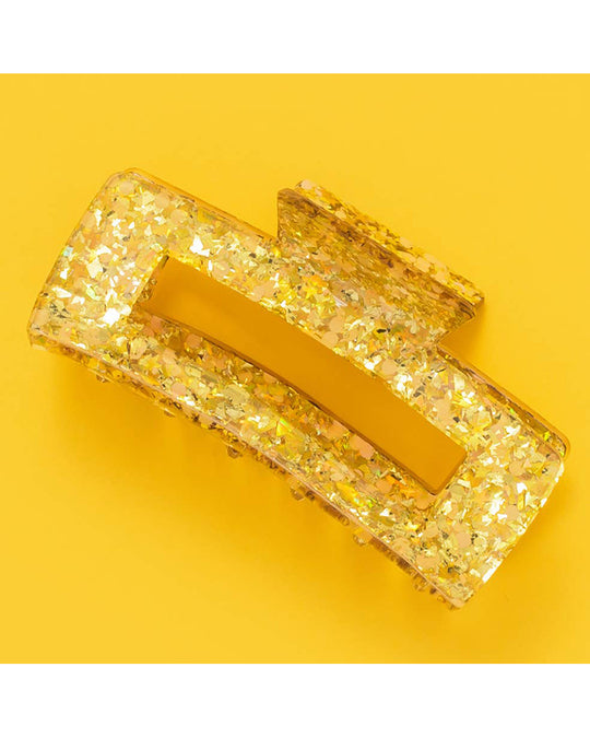 Taylor Elliott Designs Claw Hair Clip Large - Gold Confetti