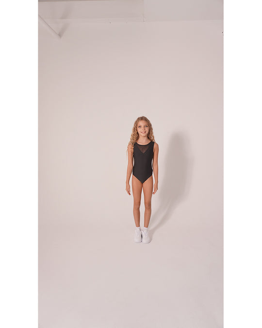 Tendu Active Lucky Girl Eco-Lux with Mesh Sleeveless Leotard