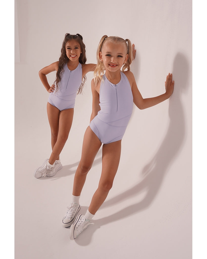 Tendu Active New Era Eco-Lux Zip Front Sleeveless Leotard - Girls
