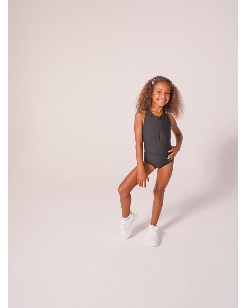Tendu Active New Era Eco-Lux Zip Front Sleeveless Leotard - Girls