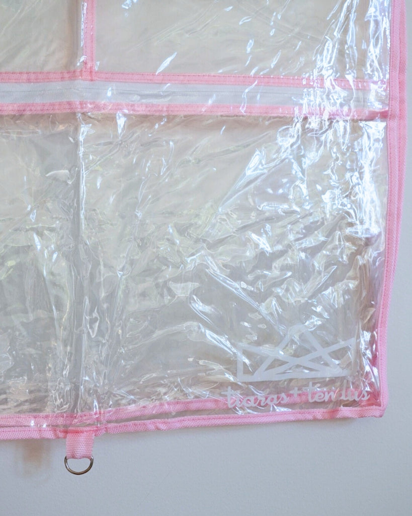 Tiaras and Tendus Clear Vinyl Garment Bag With Pockets