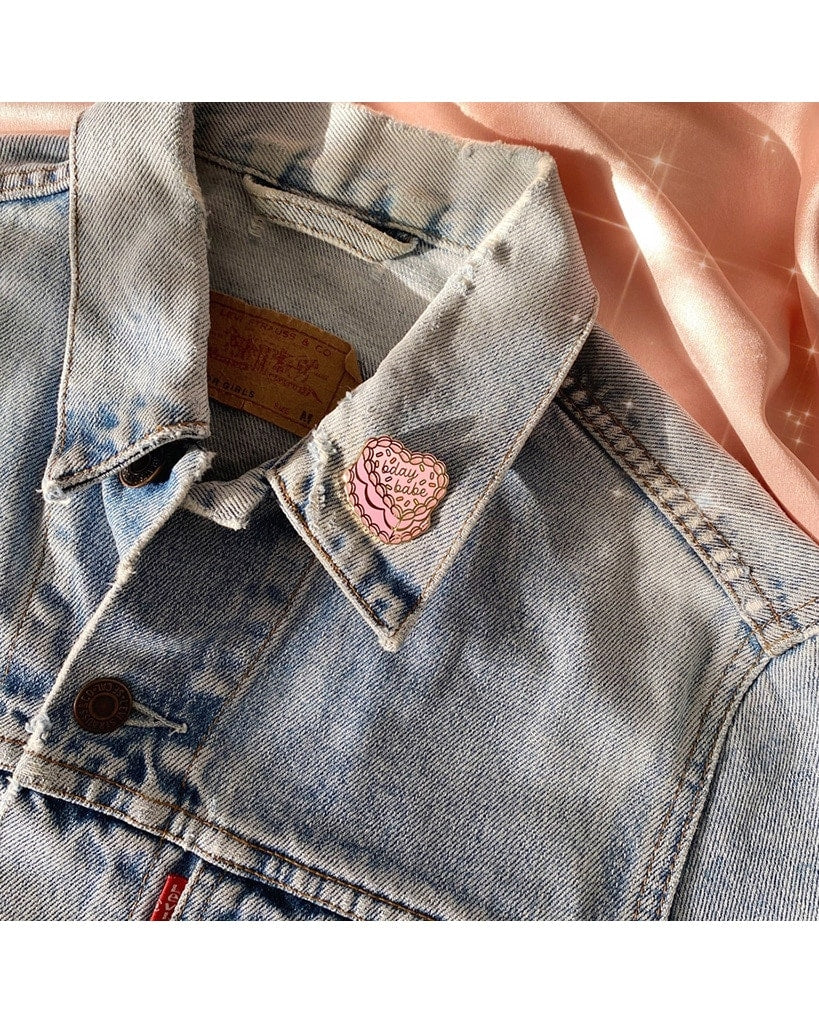 Wildflower &amp; Co. Bday Babe Cake Enamel Pin