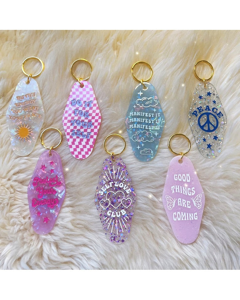 Wildflower &amp; Co. Self Love Club Motel Keychain