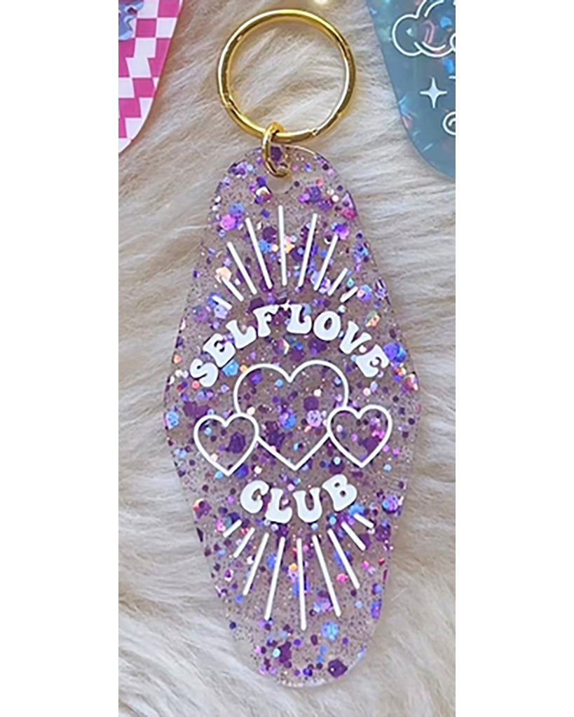 Wildflower &amp; Co. Self Love Club Motel Keychain