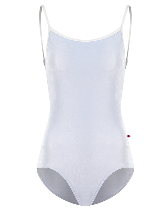 Yumiko Daniela in Velvet Cross Strap Camisole Leotard - Womens - Serenade / White