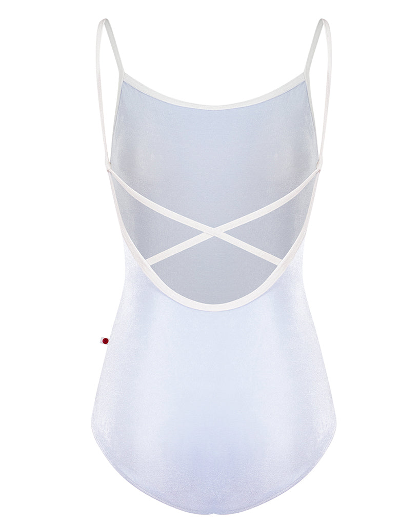 Yumiko Daniela in Velvet Cross Strap Camisole Leotard - Womens - Serenade / White