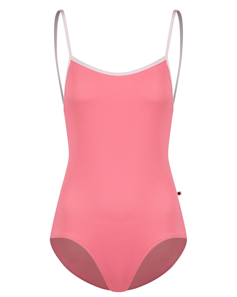 Yumiko Heather Horizontal Cross Back Strap Camisole Leotard - Womens - May / Rose