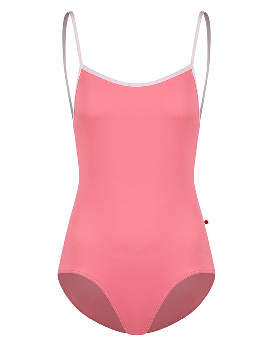Yumiko Heather Horizontal Cross Back Strap Camisole Leotard - Womens - May / Rose
