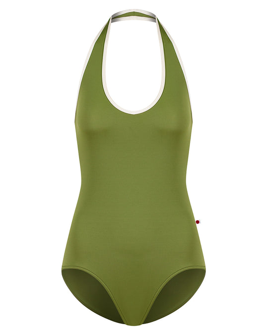 Yumiko Jaione Halter Sleeveless Leotard - Womens - Eden / Pearl