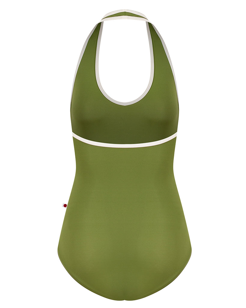 Yumiko Jaione Halter Sleeveless Leotard - Womens - Eden / Pearl