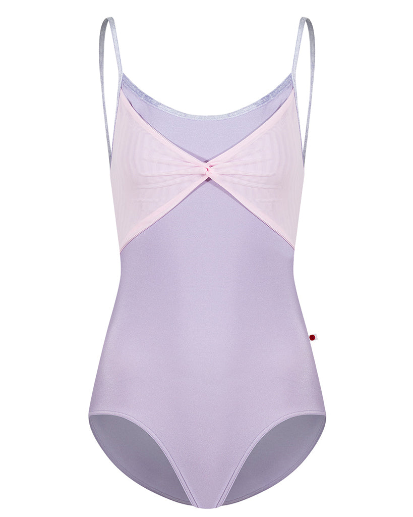 Yumiko Kathy Mesh Overlay with Velvet Trim Camisole Leotard - Womens - Poem / Rose / Angelic