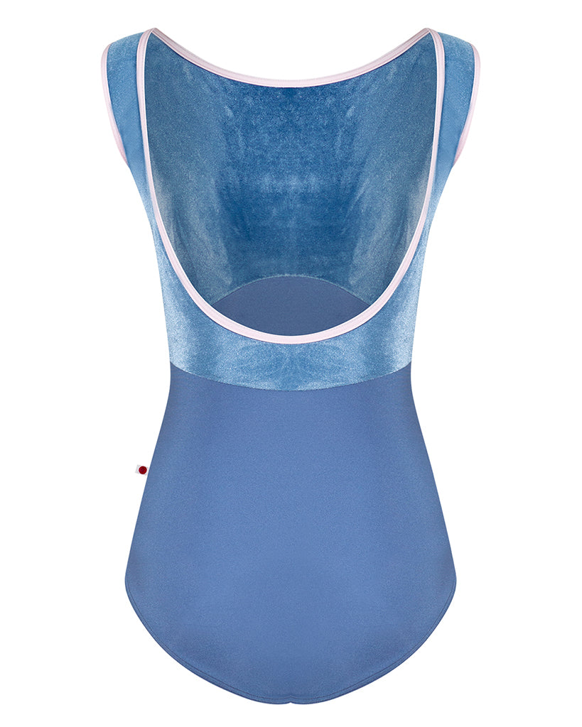 Yumiko Sofiane with Velvet Classic Boatneck Sleeveless Leotard - Womens - Arctic / Ocean / Rose