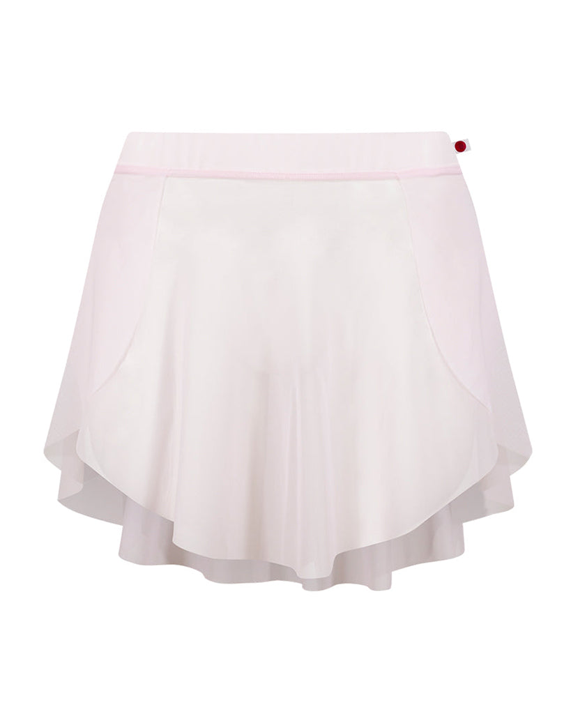 Yumiko Viola Mesh Panel Ballet Skirt - Mesh Rose