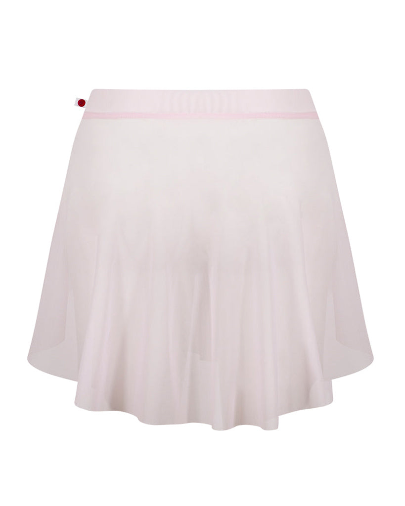 Yumiko Viola Mesh Panel Ballet Skirt - Mesh Rose