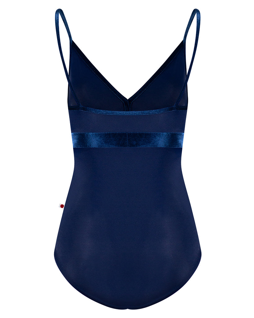 Yumiko Zoe with Velvet Colour Block V Front Camisole Leotard - Womens - Cosmo / Pisces