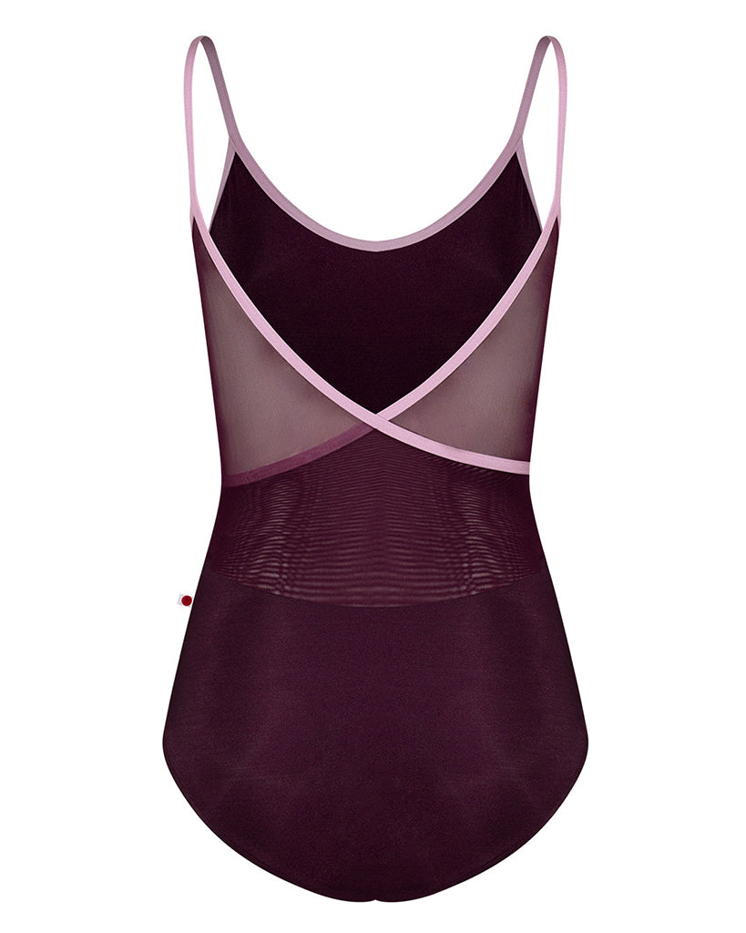 Yumiko Fiona Mesh Back Camisole Leotard - Womens - Opera / Confetti