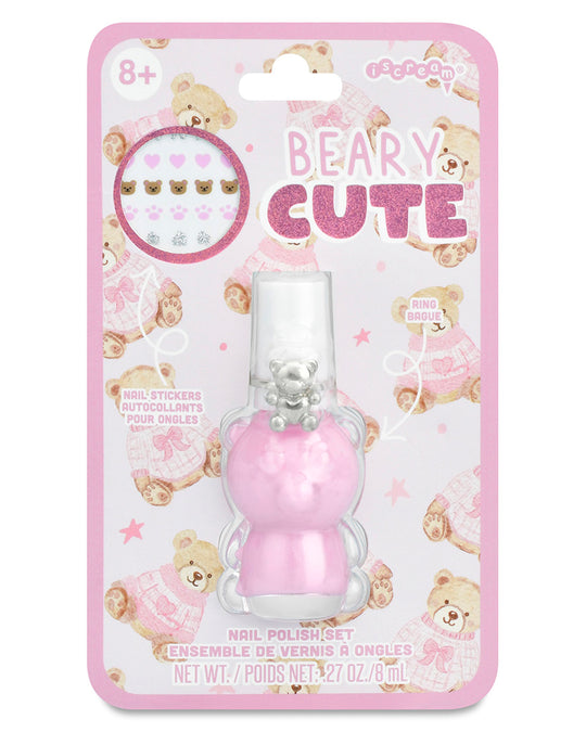 iscream Beary Cute Nail Polish Ring Set