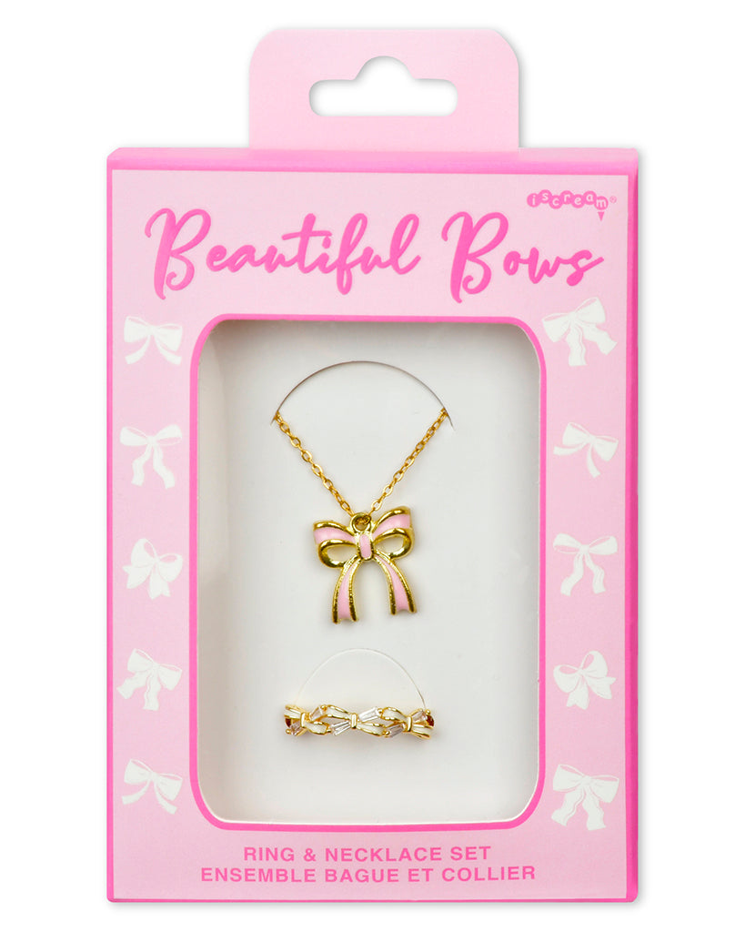 iscream Beautiful Bows Ring and Necklace Set
