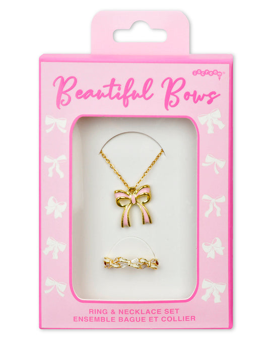 iscream Beautiful Bows Ring and Necklace Set